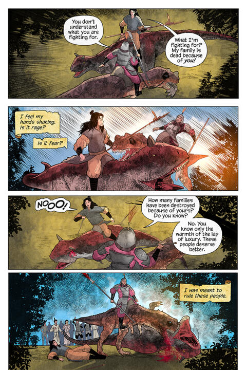 THE COMING OF THE WARLORDS - By Narayan Liu + Art by Aryan Tandel + Colors by Danny Sanchez Chaves