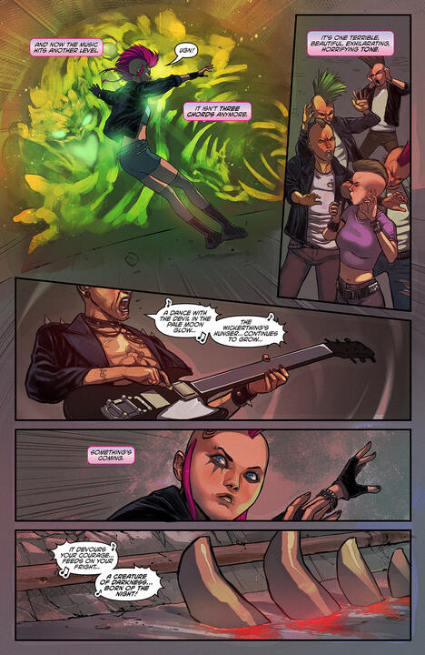 PUNK MAMBO: THE PUNK WITCH PROJECT - Script by Peter Milligan + Art by Andres Ponce + Color by Nobi & Andres Ponce